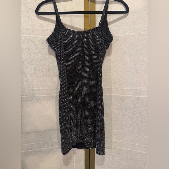 BEBE CRYSTAL SPAGHETTI STRAP  PENCIL DRESS - Picture 3 of 3